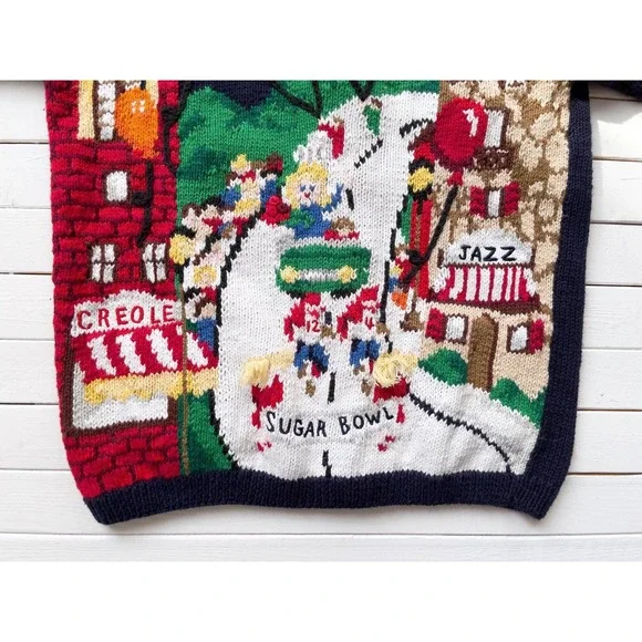 Eagles Eye sweater vtg college football Rose Bowl‎ novelty print cardigan